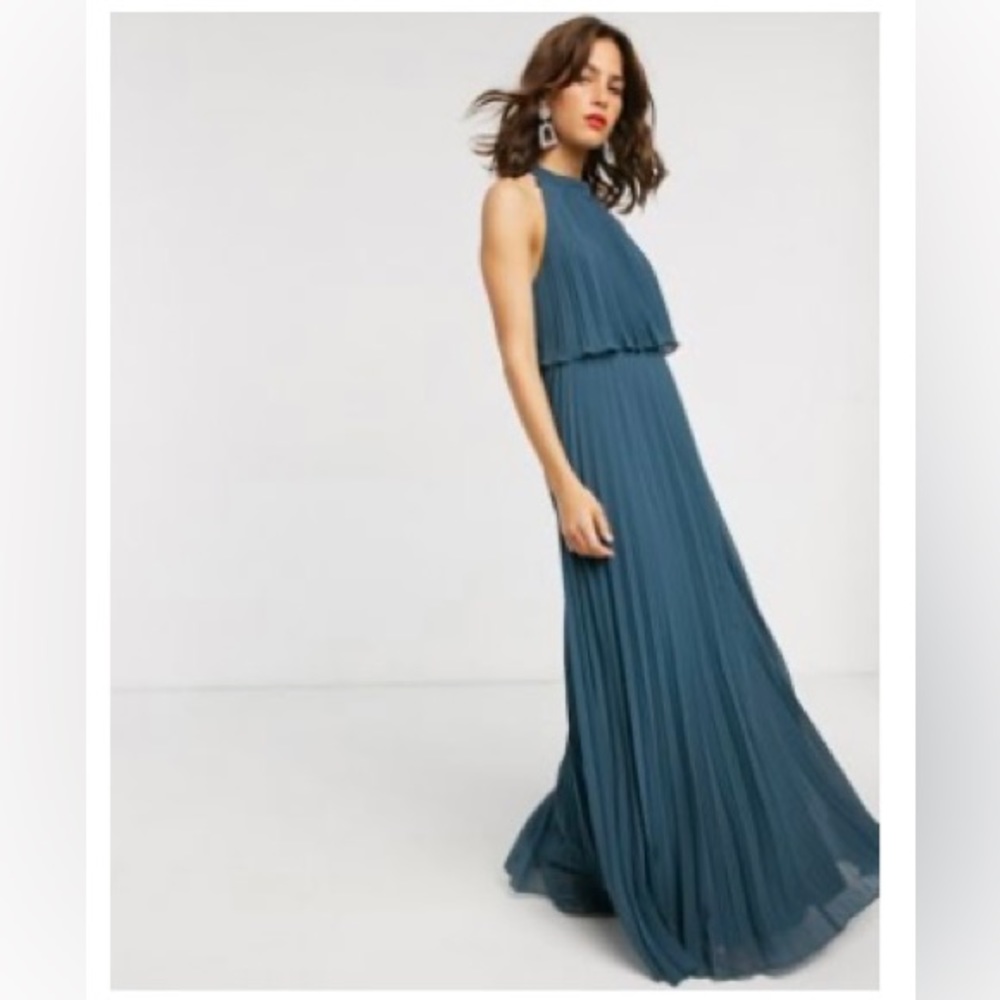 ASOS Halter Tie Neck Maxi Dress